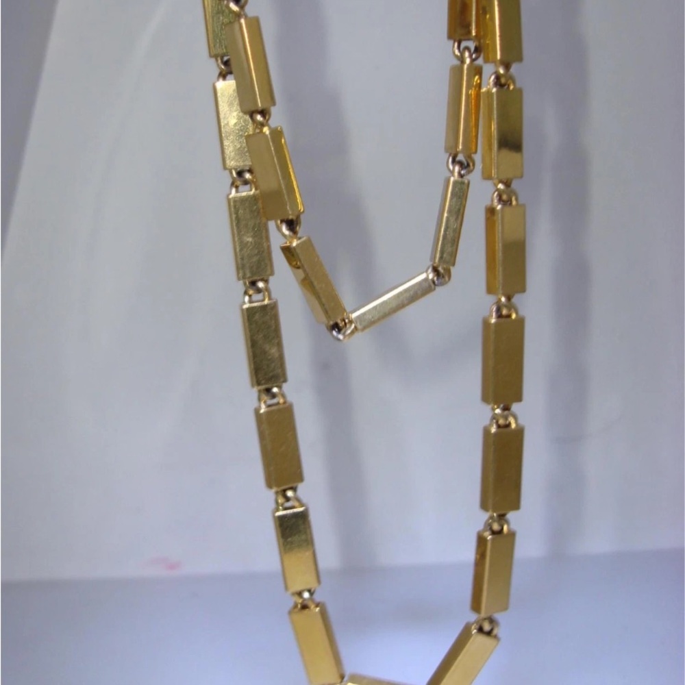 Monet VINTAGE 1970'S ERA GOLD TONE HEAVY LINK 32” CHAIN NECKLACE! - Picture 8 of 9